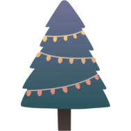Figuur kerstboom voor op een kerstkaartje