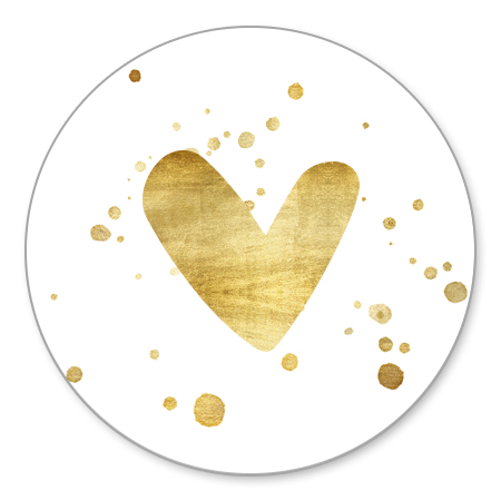 Gouden hartje en spetters