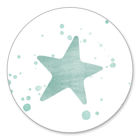 Mintgroene ster en spetters