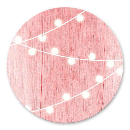 Hout met lampjes roze