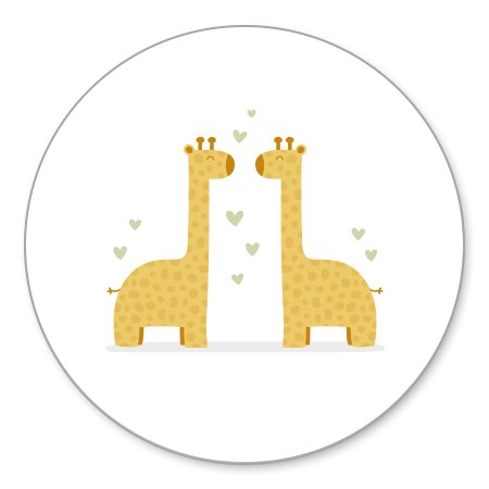 Tweeling giraffes met hartjes