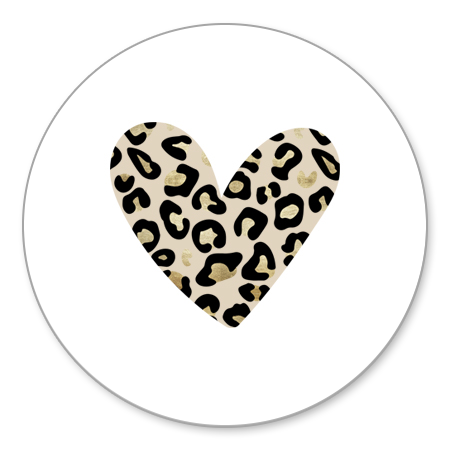 Panterprint hart wit