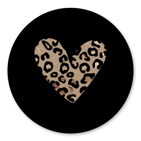 Panterprint hart zwart