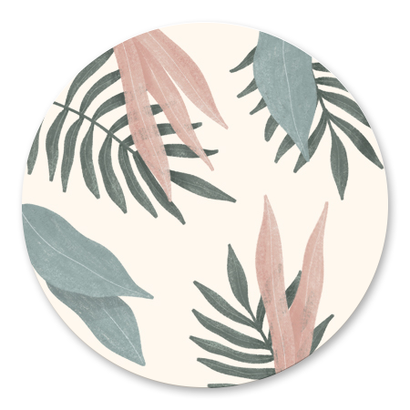 Botanisch bladeren pastel