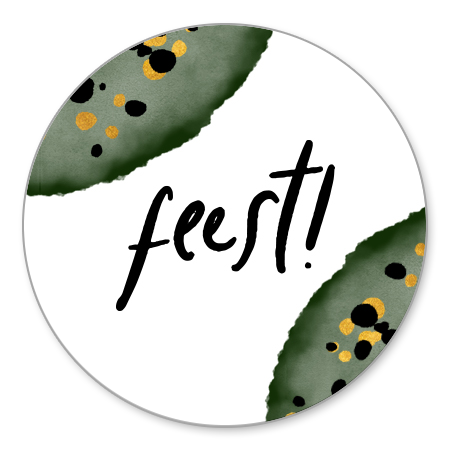 Feestelijke donkergroene waterverf