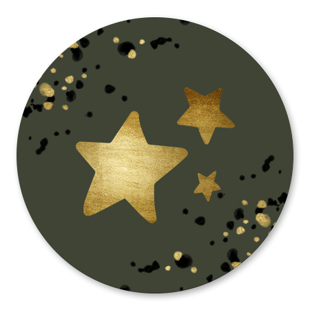 Gouden sterren met spetters