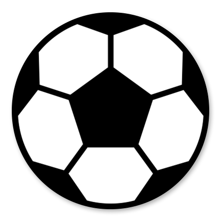Voetbal zwart/wit