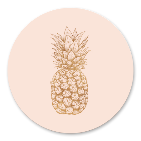 Koperen ananas