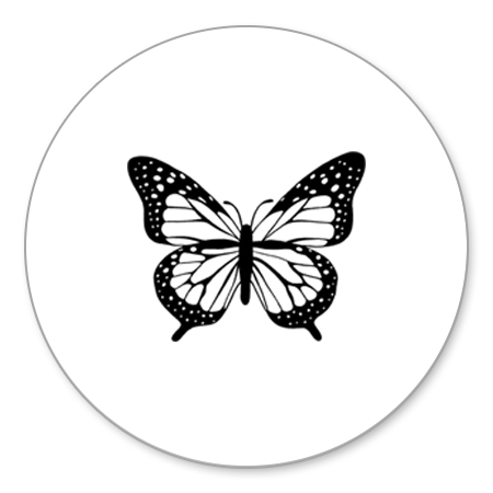 Vlinder zwart/wit
