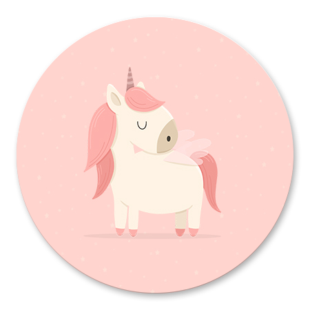 Unicorn met sterren roze