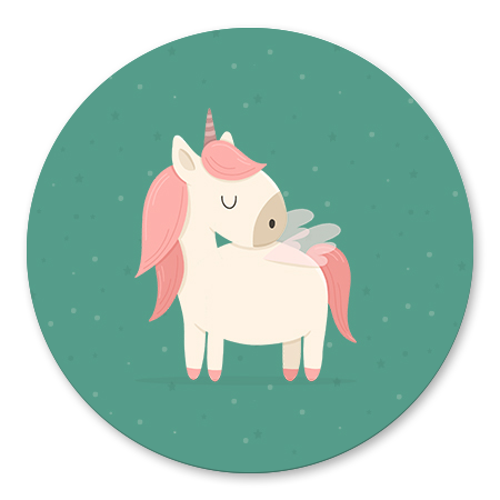 Unicorn met sterren groen