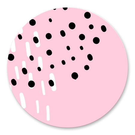Zwart/witte confetti roze