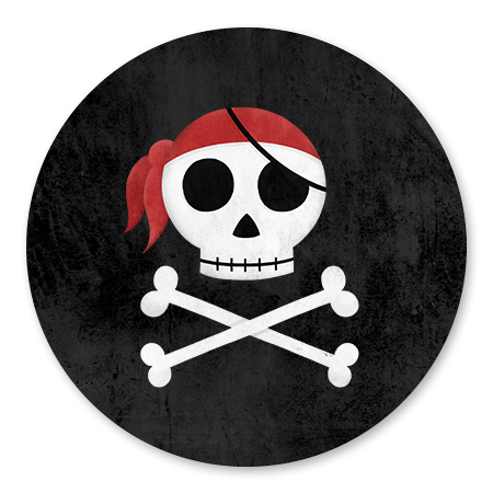 Piraten schedel zwart