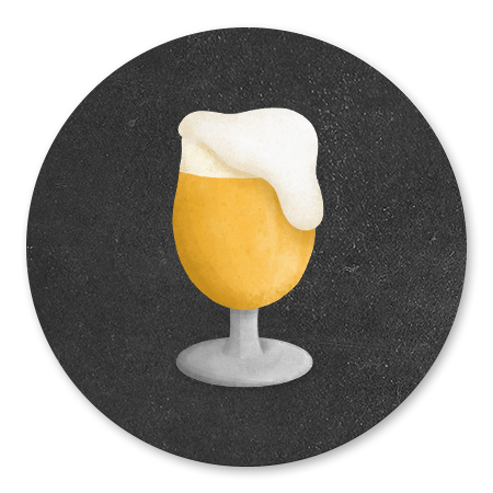 Bier met krijtbord achtergrond