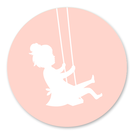 Silhouet - Meisje op Schommel