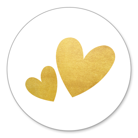 Twee gouden hartjes