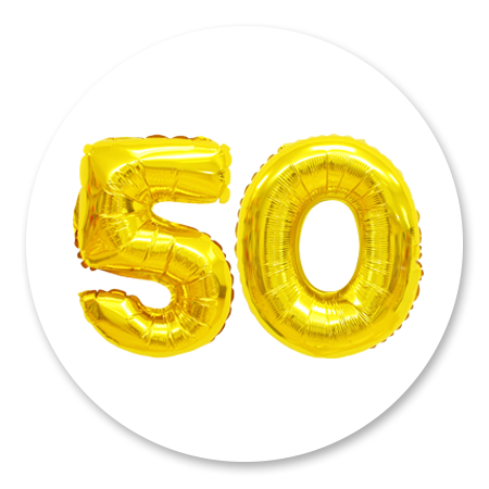 Cijferballon goud 50