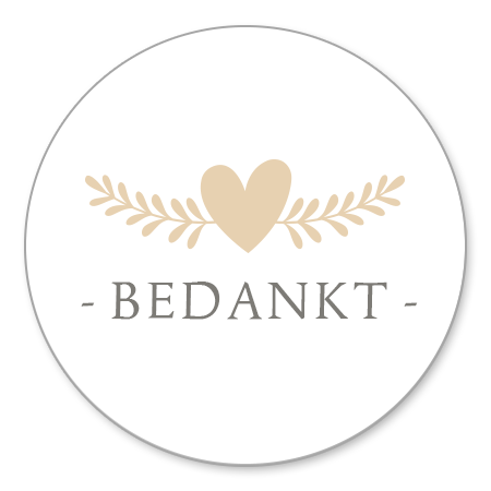 Bedankt hartje met takje