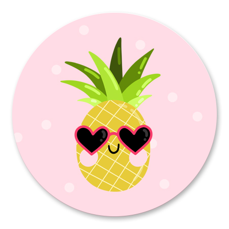 Ananas met zonnebril