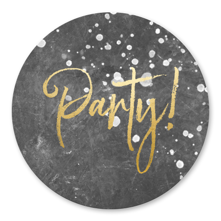 Beton met witte spetters en gouden Party!