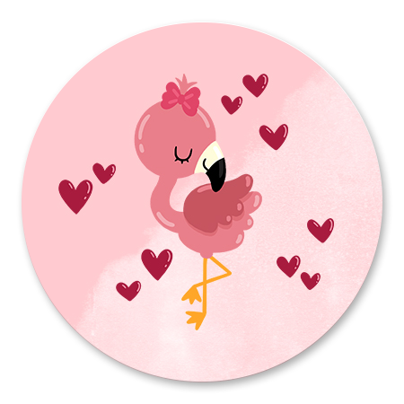 Flamingo met Hartjes