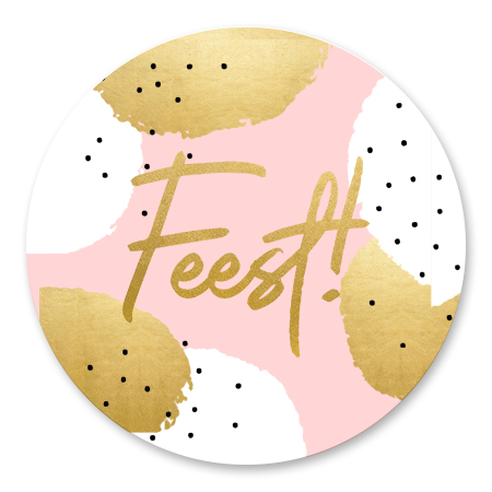 Gouden en Witte stippen 'Feest'