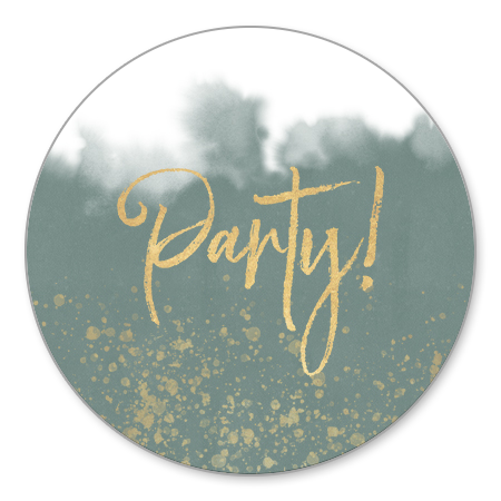 Groene waterverf met gouden party