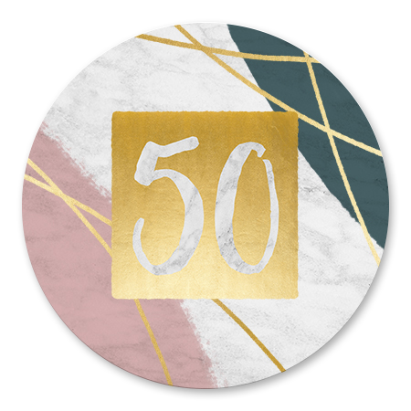 Marmer, verf en gouden 50