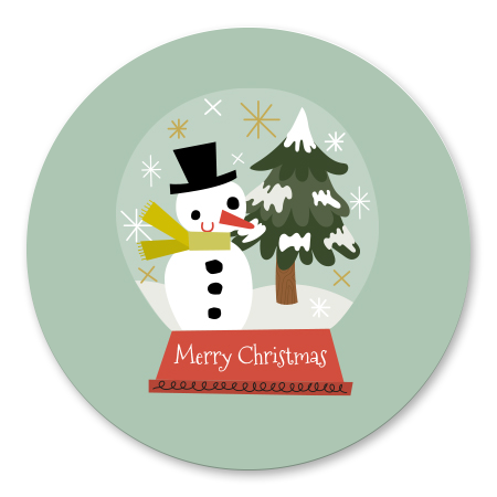 Kerst sneeuwpop snowglobe