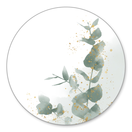 Eucalyptus met goud en waterverf