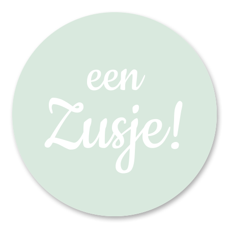 Een zusje tekst - groen