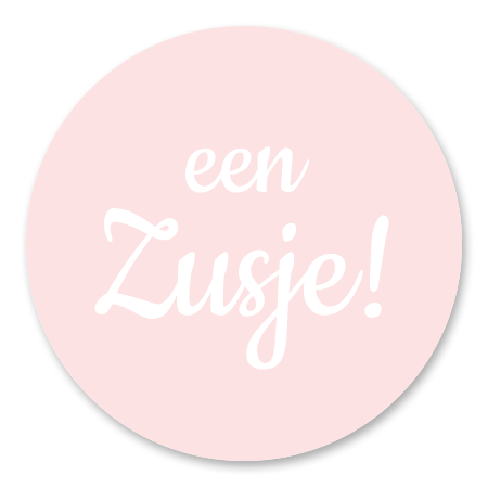 Een zusje tekst - roze