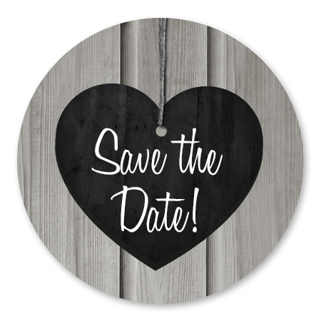 Save The Date - houten hart