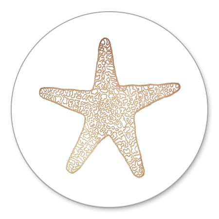Sluitzegel zeester goud
