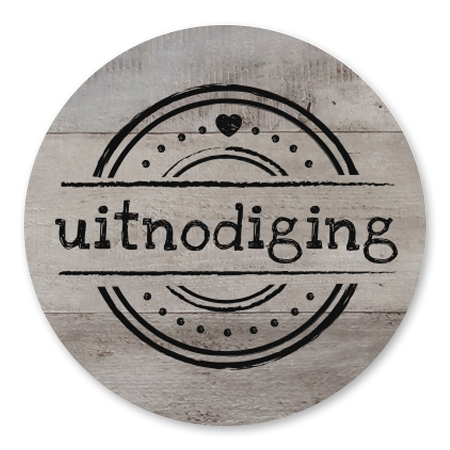 Stempel Hout uitnodiging