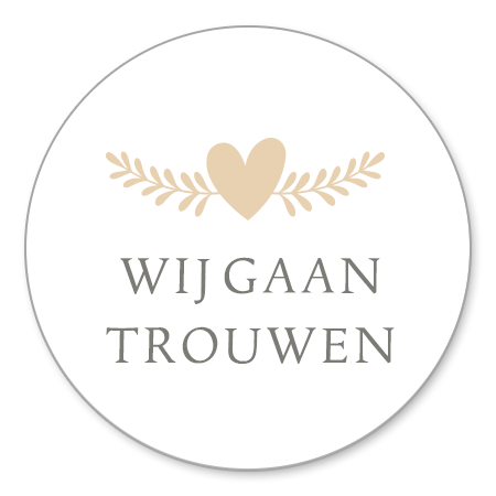 Wij gaan trouwen - Hartje met takje
